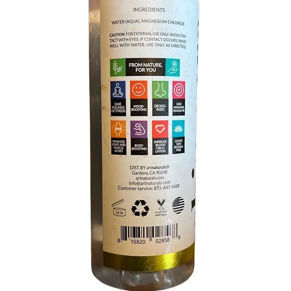 ArtNaturals Skin Care Magnesium Oil‎ 12.8 oz New